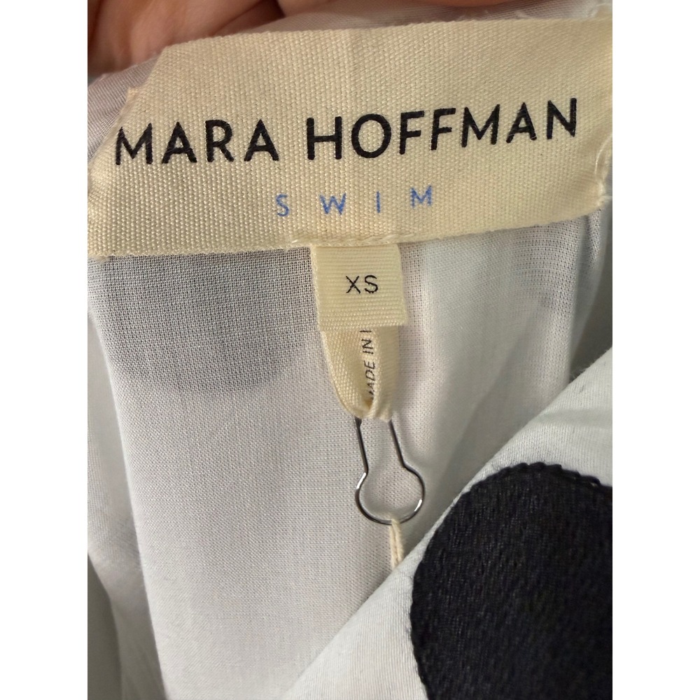 Mara Hoffman Bari Polka Dot Tiered Maxi Dress XS White Resort Vacation Dress - Picture 8 of 11
